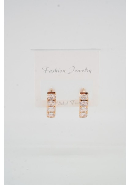 Kadın Vip Seri Baget Zirkon Taşlı Halka Küpe modelleri