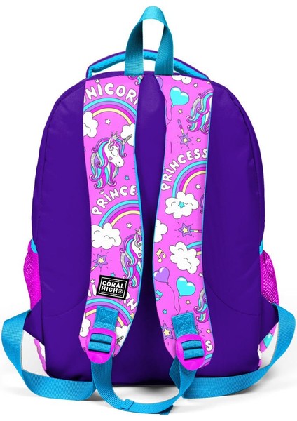 Kids Mor Açık Pembe Unicorn Desenli 2'li Okul Çanta Seti SET0223404 fırsatları