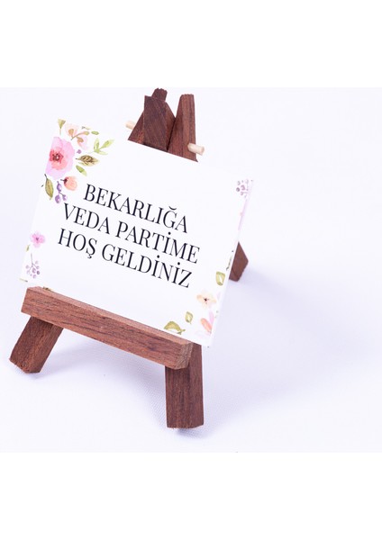 Tebrik kartı, Bekarlığa Veda Partime Hoş Geldiniz, 6,5 x 8,5 cm 10 adet