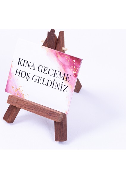 Tebrik kartı, Kına Geceme Hoş Geldiniz, 6,5 x 8,5 cm 10 adet