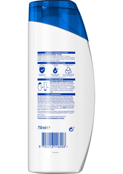 Head & Shoulders Kafeinli 750ML Şampuan