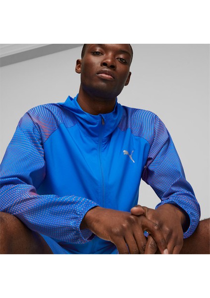 Run Favorıte Aop Woven Jacket M Mavi Erkek Eşofman Üstü