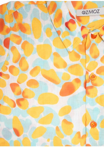 Unisex Renk Bloklu Yazlık Gömlek modelleri