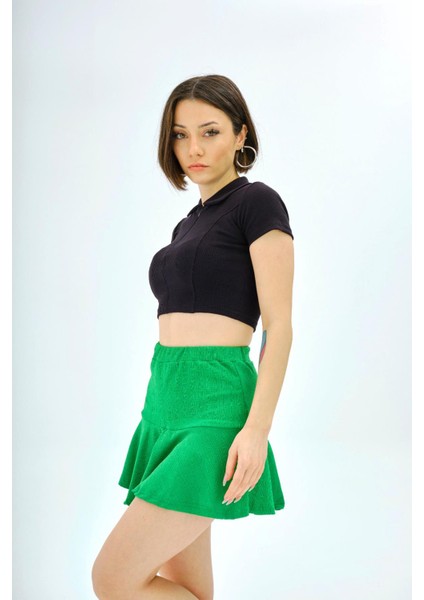 Yaka Detaylı Fermuarlı Bluz fiyatları