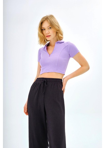 Yaka Detaylı Fermuarlı Bluz fiyatları