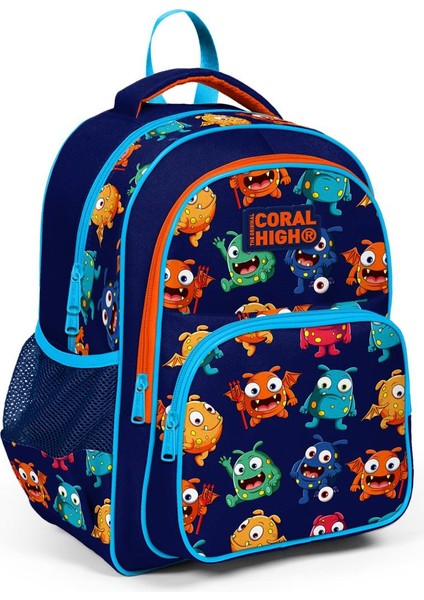 Kids Lacivert Mavi Canavar Desenli 2'li Okul Çanta Seti SET0223410