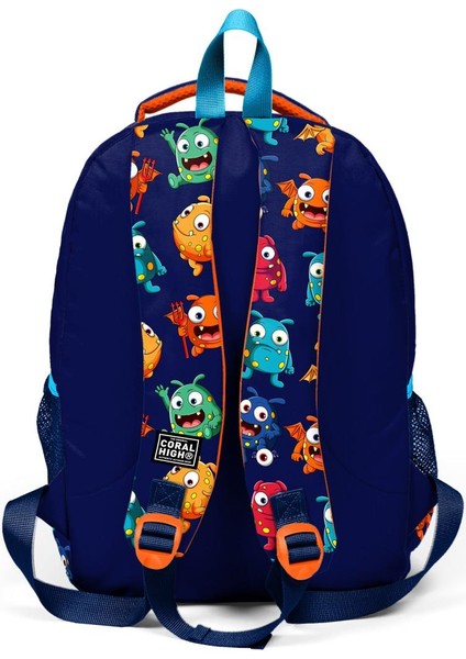 Kids Lacivert Mavi Canavar Desenli 2'li Okul Çanta Seti SET0223410