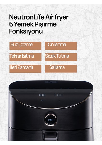 Smart Air Fryer Akıllı Fritöz 5.5 L