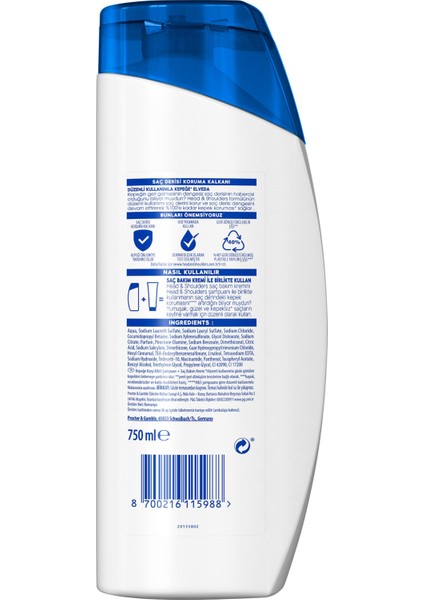 Head & Shoulders Klasik Bakım Kepek Karşıtı 750ML Günlük Kullanım Şampuan