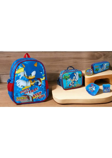 Sonic Anaokulu Çanta Seti (5 Parça)