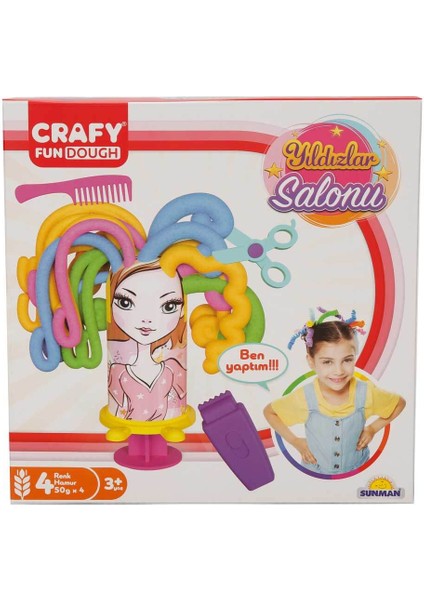 Sunman Crafy Yıldızlar Salonu Oyun Hamur Seti 200 gr. 11 Parça S01002014