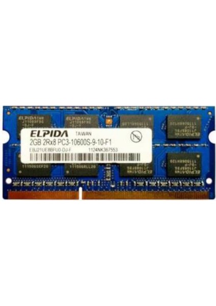 Elpida EBJ21UE8BFU0-DJ-F 2 GB Ddr3 1333 Mhz Cl9 Ram - 2gb 2rx8 PC3-10600S-9-10-F1