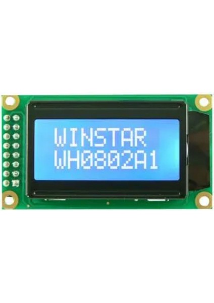 LCD Display Module, 8x2, Blue / White, Stn, Negative, Transmissive - WH0802A-TMI-JT