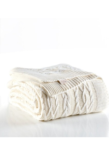 CA19001 Örgü Battaniye Naturel