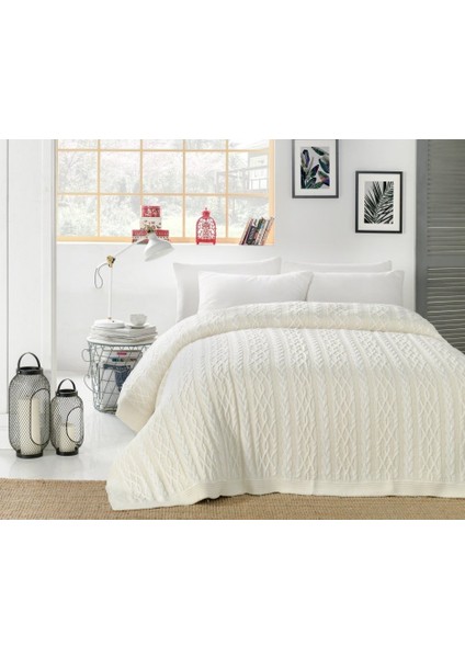 CA19001 Örgü Battaniye Naturel fiyatları