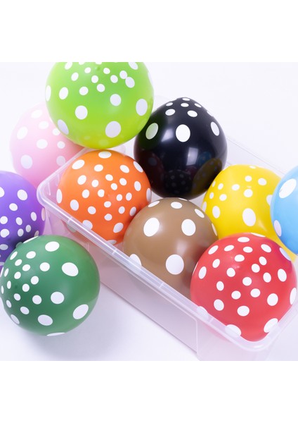 Çepeçevre Baskılı 5li Balon, Karışık Puantiye 5 adet
