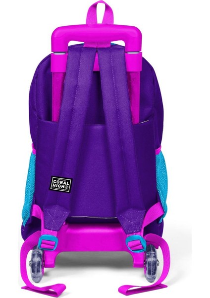 Kids Mor Pembe Unicorn Desenli Çekçekli 2'li Çanta Seti SET0223908 fırsatları