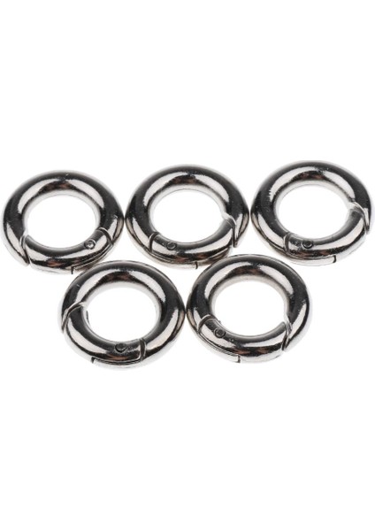 5x Yuvarlak Klip Hook Mini Carabiner Anahtar Kezleri Teyze Kamp Kamp Yürüyüş Balıkçılık 20mm (Yurt Dışından)