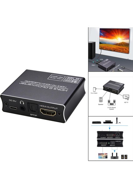 Audio Extractor Optical, 4k60ps5'E 3,5 Mm Adaptöre Optik (Yurt Dışından)