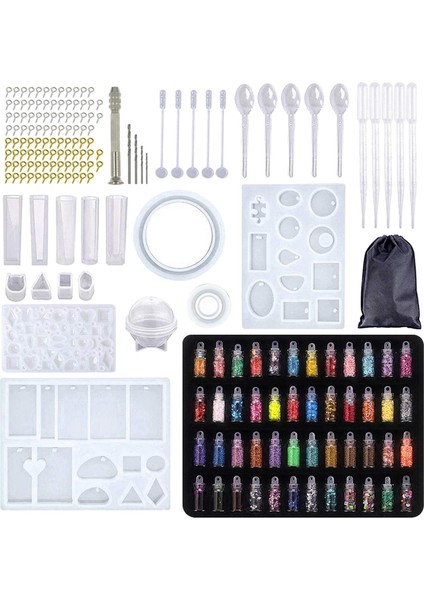 148 Silikon Reçine Takı Kalıpları Dahil Mücevherler Için Paket Reçine Kalıpları 184pcs (Sequins) (Yurt Dışından)