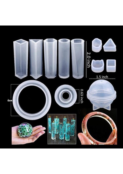 148 Silikon Reçine Takı Kalıpları Dahil Mücevherler Için Paket Reçine Kalıpları 184pcs (Sequins) (Yurt Dışından) modelleri