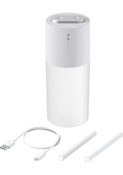 Taşınabilir Masa Nemlendirici, Nemlendirici, 2 Sis Modu, Usb Çift Sprey Için Şarj Edilebilir / Kablolu 400ml Usb Kablolu Beyaz (Yurt Dışından)