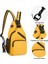 Tote Messenger Çok Fonksiyonlu Sırt Çantası Büyük Kapasiteli Sarı (Yurt Dışından) 3