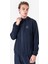 Lacivert Erkek Fermuarlı Kapüşonlu Sweatshirt 23N-1139 4