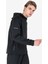 Siyah Erkek Fermuarlı Kapüşonlu Sweatshirt 23N-1115 2