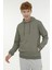M-SN73 Basıc Hoodie 3fx Haki Erkek Sweatshirt 1