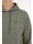 M-SN73 Basıc Hoodie 3fx Haki Erkek Sweatshirt 4