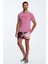 Nakış Logolu Bisiklet Yaka Pembe Pamuk T-Shirt 5