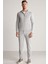 Slim Fit Gri Kapüşonlu Ince Hırka 2