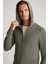Slim Fit Haki Kapüşonlu Ince Hırka 5