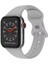 Apple Watch 1, 2, 3, 4, 5, 6, 7, 8, Se Silikon Kordon Kayış - M-L Beden 42/44/45MM - Gri 1