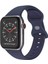 Apple Watch 1, 2, 3, 4, 5, 6, 7, 8, Se Silikon Kordon Kayış - M-L Beden 42/44/45MM - Lacivert 1