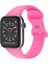 Apple Watch 1, 2, 3, 4, 5, 6, 7, 8, Se Silikon Kordon Kayış - M-L Beden 42/44/45MM - Pembe 1