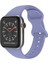 Apple Watch 1, 2, 3, 4, 5, 6, 7, 8, Se Silikon Kordon Kayış - M-L Beden 42/44/45MM - Leylak 1