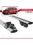 Volkswagen Touran 2010-2015 Arası ile Uyumlu Hook Model Anahtar Kilitli Ara Atkı Tavan Barı Gri 5
