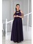 Kız Çocuk Uzun Mor Saten Abiye Gece Mezuniyet ELBISESI-ABY-0029 3