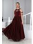 Kız Çocuk Uzun Bordo Saten Abiye Gece Mezuniyet ELBISESI-ABY-0029 5