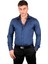 Dik Yaka Nokta Desenli Jakarlı Slim Fit Erkek Gömlek 2309349 1