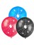 15 Adet - 12" Karışık Renk Balona Beyaz Örümcek Ağı Baskılı Balon (30 cm Çap) 1