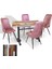 Çipa Werzalit - Çırağan Mutfak Masa Takımı (80X140) - (Red Wood - Pembe) 1