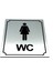 Wc Tuvalet Tabelası Bay Bayan Takım (2 Adet), Kapı Yönlendirme Levhası 13 Cm X 16 Cm Xl 3