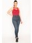 Kadın Lacivert 5 Cep Likralı Süper Skinny Jean Pantolon 65N35381 4
