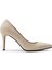 Bej Rengi Hasır Desen Kadın Stiletto - 02029ZBEJM05 2