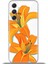 Samsung Galaxy A54 5g Kılıf Esnek Silikon Kamera Koruma 4K Desenli Özel Tasarım - Orange Lilyum 1
