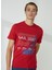 Bisiklet Yaka Düz Kırmızı Erkek T-Shirt Rıg T-Shırt 4