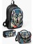 Kids Gri Siyah Kurt Desenli 3’lü Okul Çanta Seti SET0114404 1